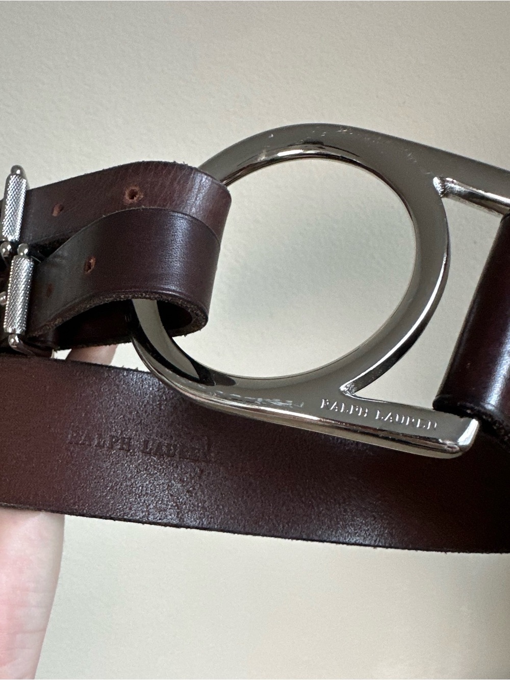 Ralph Lauren Brown Leather O Ring Buckle Strap Belt - Picture 2 of 15
